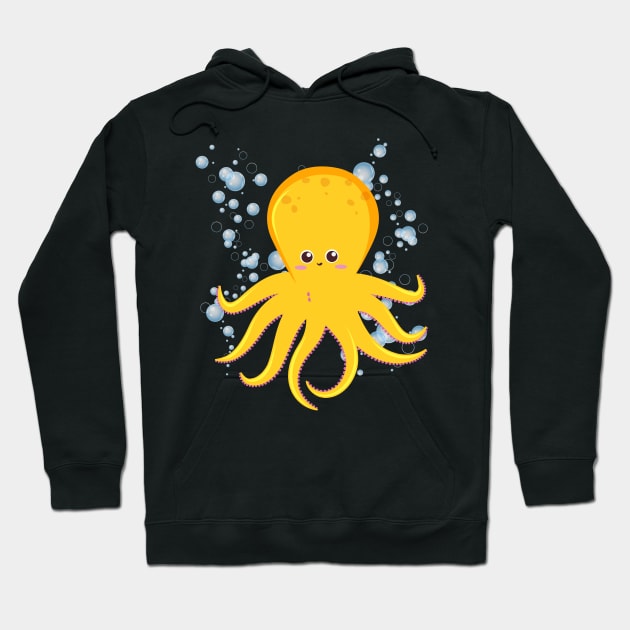 I really Like octopus Cute animals Funny octopus cute baby outfit Cute Little octopi Hoodie by BoogieCreates